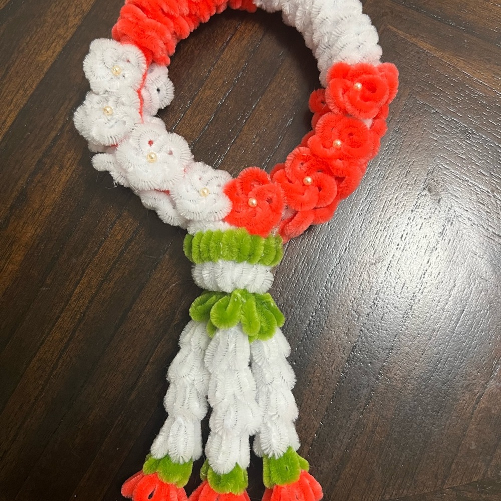 Handmade Beautiful Floral Wreath with Tassels